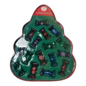 NWT  Kmart Trim A Home 16 Pieces Holiday Glass Wrapped Candy Ornaments